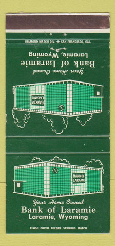 Matchbook Cover - Bank of Laramie WY WEAR 30 Strike