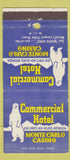 Matchbook Cover - Commercial Hotel Monte Carlo Casino Elko NV 30 Strike