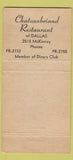 Matchbook Cover - Chateaubriand Restaurant Dallas TX WEAR 30 Strike