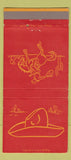 Matchbook Cover - Fred Harvey Cowboy RED 30 Strike