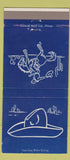 Matchbook Cover - Fred Harvey Cowboy BLUE 30 Strike
