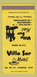Matchbook Cover - Villa Sur Motel Calexico CA WEAR 30 Strike