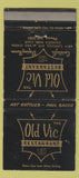 Matchbook Cover - Old Vic Restaurant Canoga Park CA WEAR 30 Strike