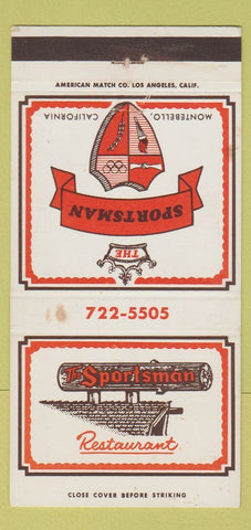 Matchbook Cover - Sportsman Restaurant Montebello CA WEAR 30 Strike