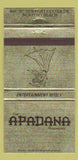 Matchbook Cover - Apadana Restaurant Newport Beach CA girlie 30 Strike