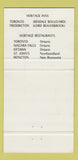 Matchbook Cover - Heritage Restaurant Toronto ON 30 Strike