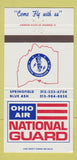 Matchbook Cover - Ohio Air National Guard Springfield Blue Ash OH 30 Strike