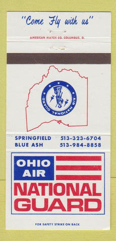 Matchbook Cover - Ohio Air National Guard Springfield Blue Ash OH 30 Strike