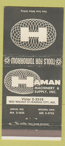 Matchbook Cover - Haman Machinery Supply Kansas City MO 30 Strike