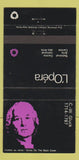 Matchbook Cover - L'Opera CW Glucker QC WEAR 30 Strike