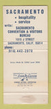 Matchbook Cover - Sacramento CA Tourism 30 Strike