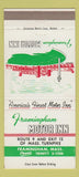 Matchbook Cover - Framingham Motor Inn MA #1 30 Strike