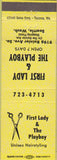 Matchbook Cover - First Lady  and  The Playboy hair salon Seattle WA yellow