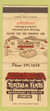 Matchbook Cover - Tortilla Flats Restaurant Mission Valley? CA 30 Strike