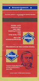Matchbook Cover - Diamond US Presidents Benjamin Harrison 30 Strike