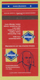 Matchbook Cover - Diamond US Presidents James Madison 30 Strike