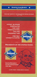 Matchbook Cover - Diamond US Presidents Martin Van Buren 30 Strike