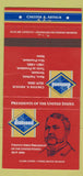 Matchbook Cover - Diamond US Presidents Chester Arthur 30 Strike