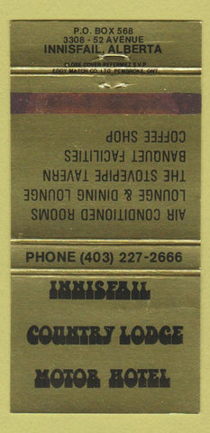 Matchbook Cover - Innisfail Country Lodge Motor Hotel AB WEAR 30 Strike