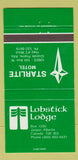 Matchbook Cover Lobstick Lodge Jasper AB Starlite Motel Grand Prairie 30 Strike