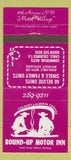 Matchbook Cover - Round Up Motor Inn Calgary AB 30 Strike