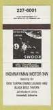 Matchbook Cover - Highwayman Motor Inn Innisfail AB 30 Strike