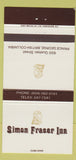 Matchbook Cover - Simon Fraser Inn Prince George BC 30 Strike