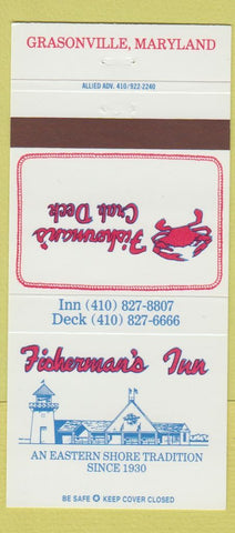 Matchbook Cover - Fisherman's Inn Grasonville MD 30 Strike