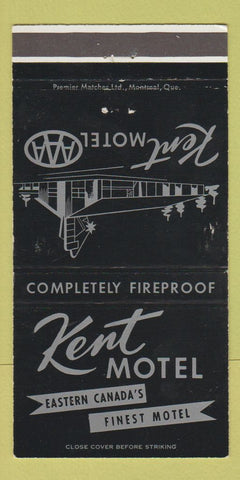 Matchbook Cover - Kent Motel  Bathurst NB WEAR 30 Strike