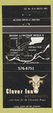 Matchbook Cover - Clover Inn Motor Hotel Cloverdale BC 30 Strike