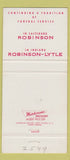 Matchbook Cover - Robinson Lytle Funeral Home Saltsburg Indiana 30 Strike