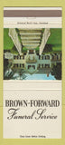 Matchbook Cover - Brown Forward Funeral Service Cleveland OH 30 Strike