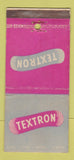 Matchbook Cover - Textron Fabric WEAR 30 Stick