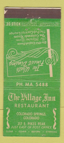 Matchbook Cover - Village Inn Colorado Springs WEAR 30 Stick