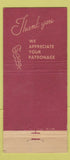 Matchbook Cover - Village Inn Colorado Springs WEAR 30 Stick
