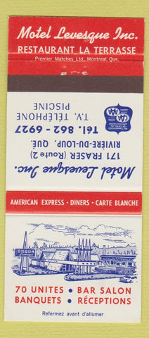 Matchbook Cover - Motel Levesque Riviere Du Loup QC 30 Strike