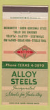 Matchbook Cover - Alloy Steels Kaiser Aluminum Detroit MI 30 Strike