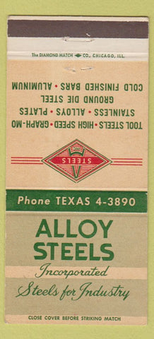 Matchbook Cover - Alloy Steels Kaiser Aluminum Detroit MI 30 Strike