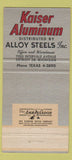 Matchbook Cover - Alloy Steels Kaiser Aluminum Detroit MI 30 Strike