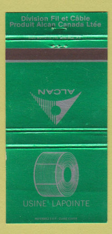 Matchbook Cover - Alcan Canada Usine Lapointe 30 Strike
