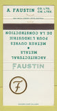 Matchbook Cover - Faustin Architectural Metals QC 30 Strike