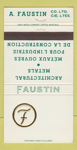 Matchbook Cover - Faustin Architectural Metals QC 30 Strike