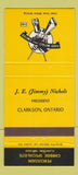 Matchbook Cover - Hard Metals Limited Carbide Specialists Clarkson ON 30 Strike