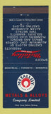 Matchbook Cover - Metalloy Metals Alloys Montreal Toronto Winnipeg 30 Strike