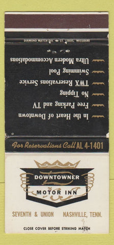 Matchbook Cover - Downtowner Motor Inns Nashville TN WEAR 30 Strike