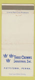 Matchbook Cover - Three Crowns Industries Pottstown PA 30 Strike