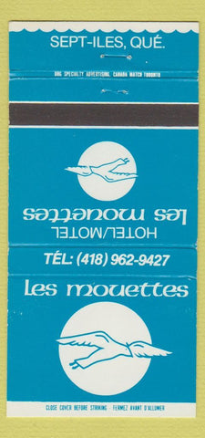 Matchbook Cover - Les Mouettes Hotel Motel Sept Iles QC 30 Strike