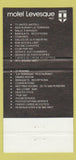Matchbook Cover - Motel Levesque Le Pub Motel Riviere Du Loup QC 30 Strike