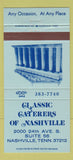 Matchbook Cover - Classic Caterers Nashville TN 30 Strike