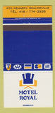 Matchbook Cover - Motel Royal Beauceville QC 30 Strike